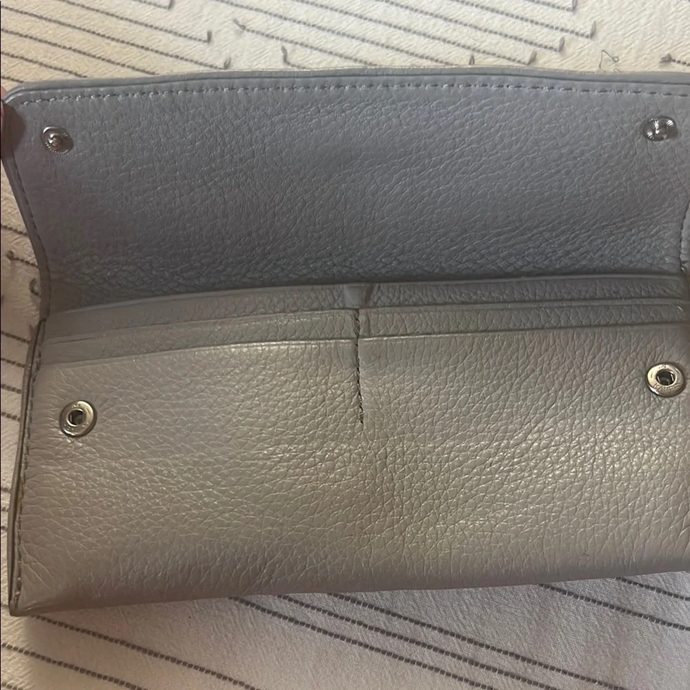 Michael Kors Pebbled Leather Wallet in Gray - Picture 2 of 2